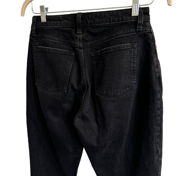Abercrombie & Fitch The Mom High Rise Black Denim Jeans, Distressed, Size 27/4L - Picture 6 of 7